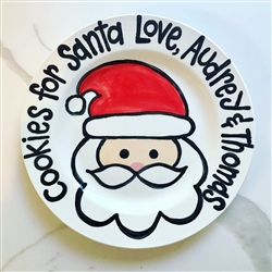 Santa Cookie Ceramic plate personalized