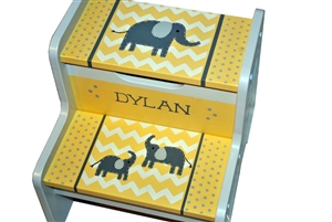 Yellow Elephant storage stool