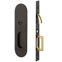 Emtek Narrow Oval Privacy Pocket Door Lock