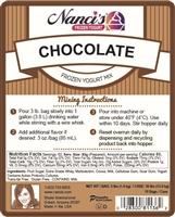 Frozen Yogurt Mix - Chocolate - 81136-F (1 - 3lb Bag)