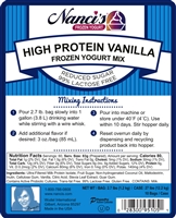 High Protein Vanilla - Nanci's Frozen Yogurt Mix - 95105-F (1 - 2.7lb Bag)