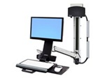 45-273-026 Ergotron StyleView 45-273-026 Multi Component Mount for Flat Panel Display, Keyboard, CPU - Polished Aluminum
