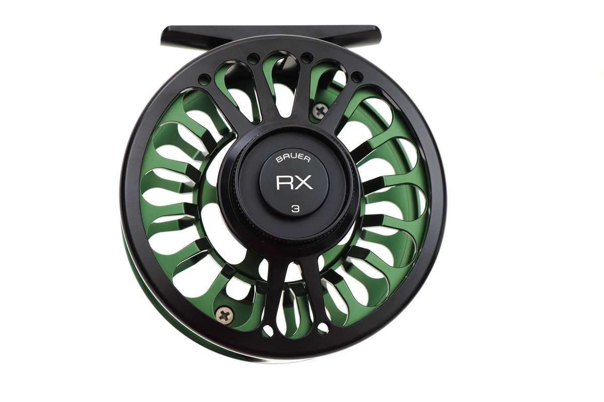 Bauer RX3 Fly Reel with Dark Green Spool