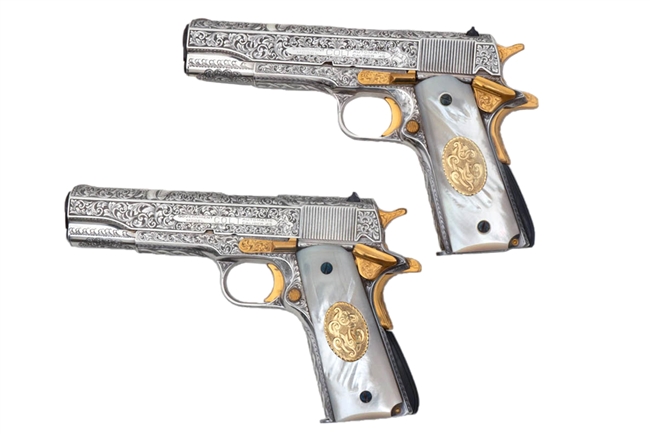 Colt 1911 Government Model Pair Caliber .45 Auto Semi-Automatic Pistols