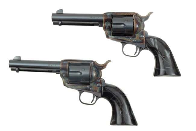Colt Single Action Army Pair Revolvers .38 WCF with Black Mother of Pearl Grips