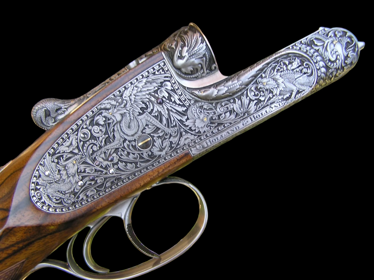 Grifnee Engraved Holland & Holland Royal Deluxe Double Rifle .375 H&H Flanged Magnum