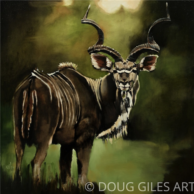 Kudu Voodoo - Oil On Canvas Original by Doug Giles
