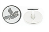Sterling silver cufflinks with engraved pheasant in flight.