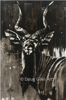 Nyala Bull - Oil On Canvas Original by Doug Giles