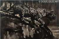 Raw Africa - Leopard - Oil On Canvas Original by Doug Giles