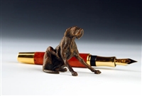 Scratch The Itch Mini Dog Bronze Sculpture