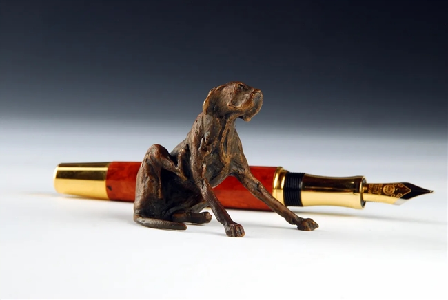 Scratch The Itch Mini Dog Bronze Sculpture