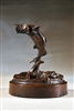 Tarpon - Leaping Tarpon On Base Bronze Sculpture