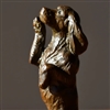 Wee Beggar - Begging Boykin Spaniel Mini Bronze Sculpture