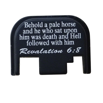 Revelation 6:8 on a Glock back plate