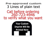Pre-Approved custom 3 lines of text back plate for Glock