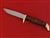 Dyamond Cocobolo Skinner Knife with brass and sheath
