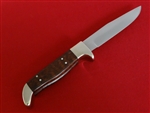 Snake Wood Skinner Knife with Silver Pins