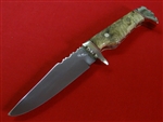 California Buckeye Skinner Knife with Silver Mosaic Pins
