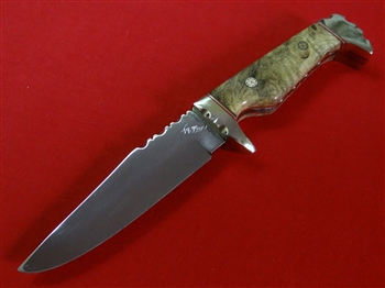 California Buckeye Skinner Knife with Silver Mosaic Pins