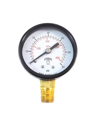 Val-Pak 1/4" Pressure Gauge 0-60 PSI V34-161