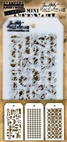 Tim Holtz Mini Stencil Collection - Set 7