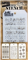 Tim Holtz Mini Stencil Collection - Set 18