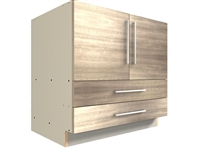 2 door 2 drawer base cabinet (drawers on bottom)