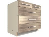 5 drawer split top base cabinet