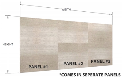 Finished island bar back panel (MULTIPLE PANELS, HORIZONTAL grain)