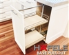 1 door base cabinet with pullout (HAFELE base pullout 2, 2 x shelves included)