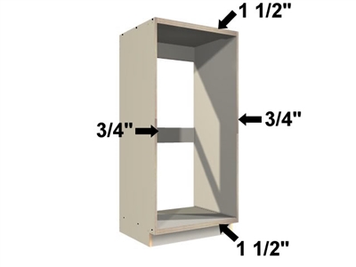 Tall appliance case with a DUAL TOP and DUAL DECK