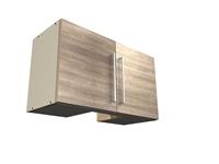 2 door VENTED HOOD wall cabinet (10" X 10" cutout for duct)