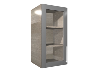 1 glass door wall closet cabinet (TEXTURED INTERIOR)