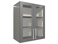 2 glass door wall closet cabinet (GREY INTERIOR)