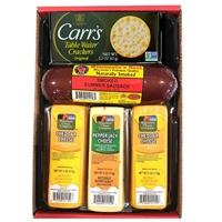 Wisconsin Cheese, Sausage, and Cracker Gift Box