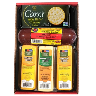 Wisconsin Cheese, Sausage, and Cracker Gift Box