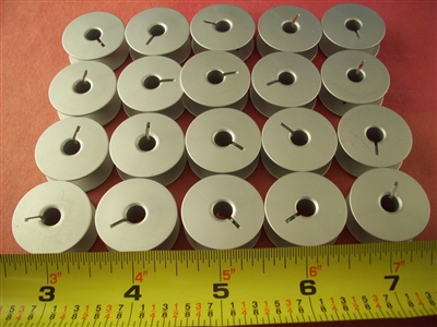 20 GAMMILL TIN LIZZIE PFAFF QUILTER LARGE ALUMINUM BOBBINS WITH HOLES