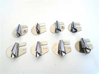 1 Set Hem Curler Installed On Needle Plate, Tube Spiral Edging Roller Hemmer Attachment Folder For Sewing Machines# 1/8",3/16",1/4",5/16",3/8"