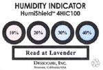 04BW14C10 HUMIDITY INDICATOR CARDS, 10%-40%, 3.375"x1.5", 100/PINT CAN