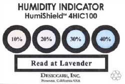 04BW14C10 HUMIDITY INDICATOR CARDS, 10%-40%, 3.375"x1.5", 100/PINT CAN
