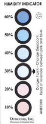 04BX14C11 HUMIDITY INDICATOR CARDS, 10%-60%, 4.5"x1.5", 200/QUART CAN