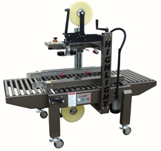 CASE SEALER, SEMI-AUTO SIDE DRIVE UNIFORM W/2" TOP & BOTTOM TAPE HEADS