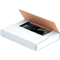 Bookfold, 10 1/4 x 10 1/4 x 1" White Multi-Depth Corrugated Bookfold, 50/Bundle