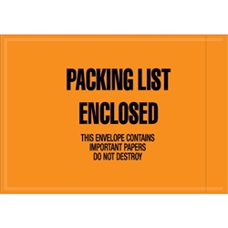 4 1/2" x 6" - Mil-Spec "Packing List Enclosed" Envelopes 1000/Case