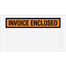 5 1/2" x 10" Orange "Invoice Enclosed" Envelopes 1000/Case