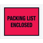 7" x 5 1/2" Red "Packing List Enclosed" Envelopes 1000/Case