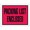 4 1/2" x 6" Red (Open End) "Packing List Enclosed" Envelopes 1000/Case