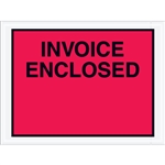 4 1/2" x 6" Red (Full Face) "Invoice Enclosed" Envelopes 1000/Case