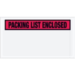5 1/2" x 10" Red "Packing List Enclosed" Envelopes 1000/Case